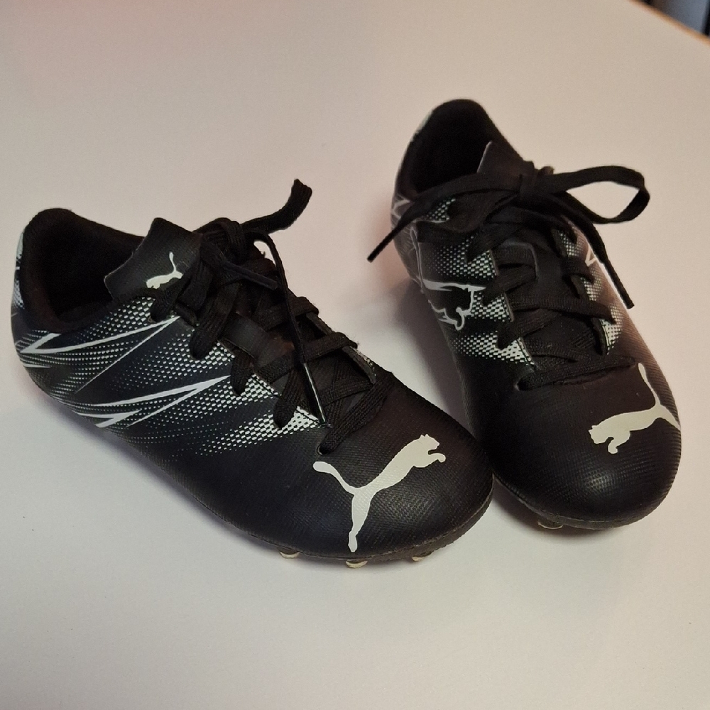 Puma Black and White Athletic Cleats